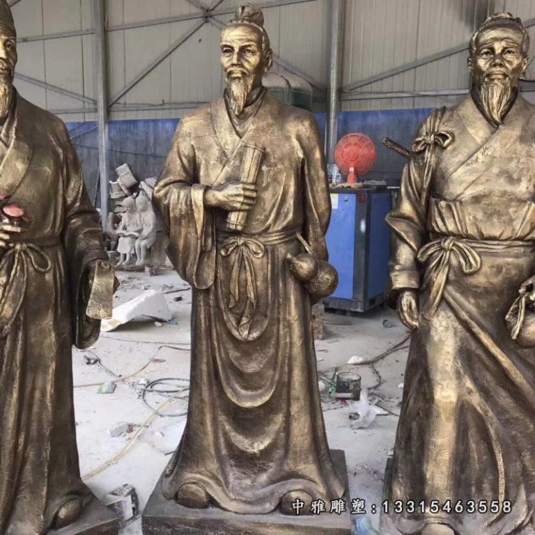 铜雕古代名医人物雕塑