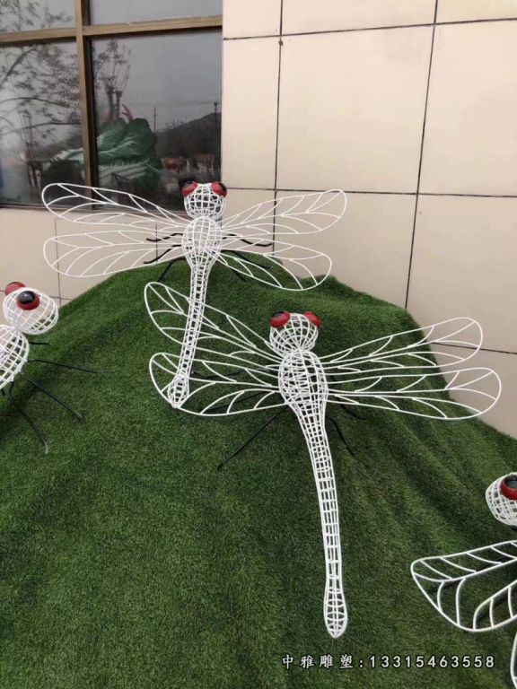 不锈钢镂空蜻蜓雕塑 (8)
