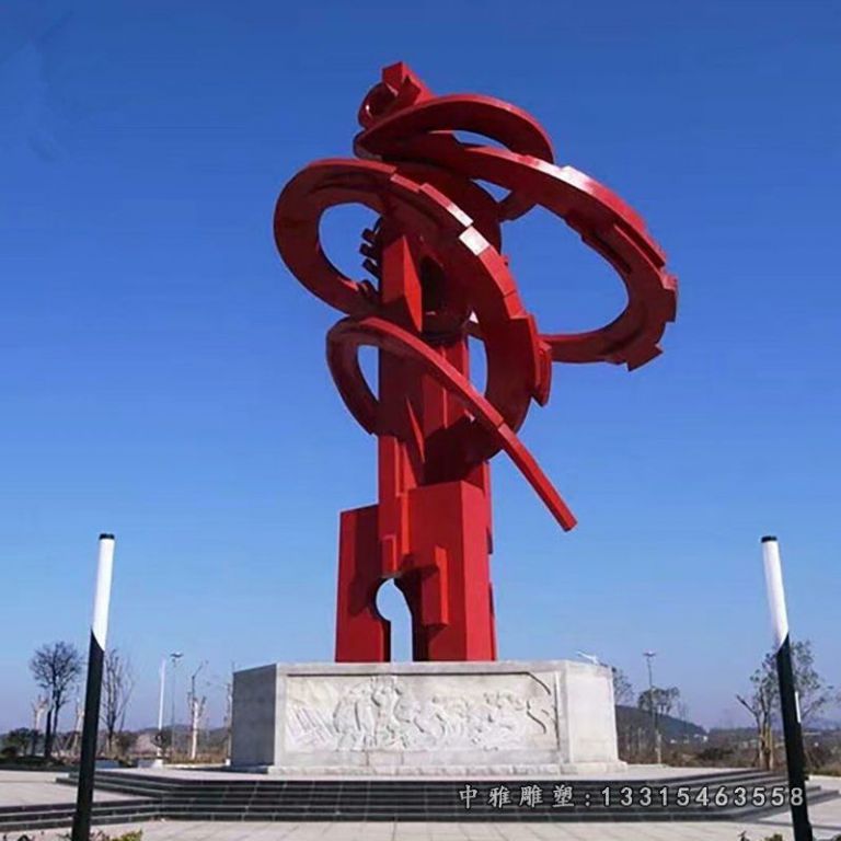 不锈钢抽象飘带 广场景观雕塑