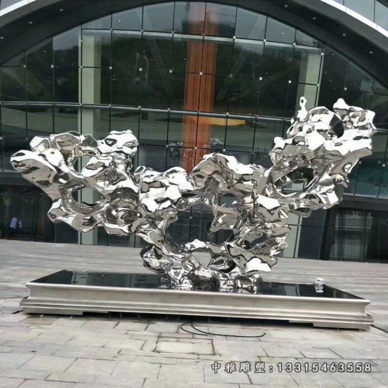 创意镜面太湖石雕塑