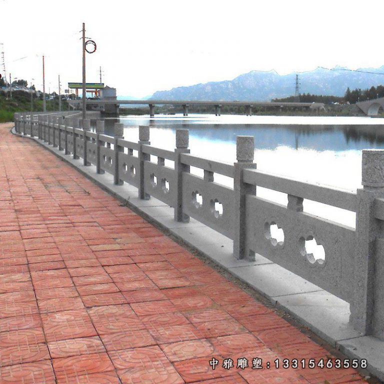 景观石材桥栏杆 寺庙石雕栏杆 景区青石栏板图片 景点花岗岩护栏39555