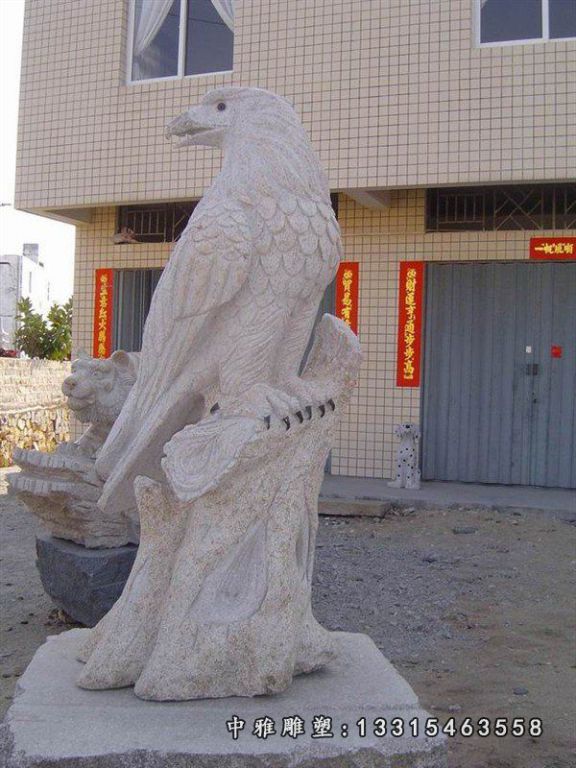 鹦鹉石雕，公园动物石雕