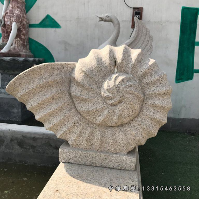 动物石喷泉，海螺造型喷泉 (1)