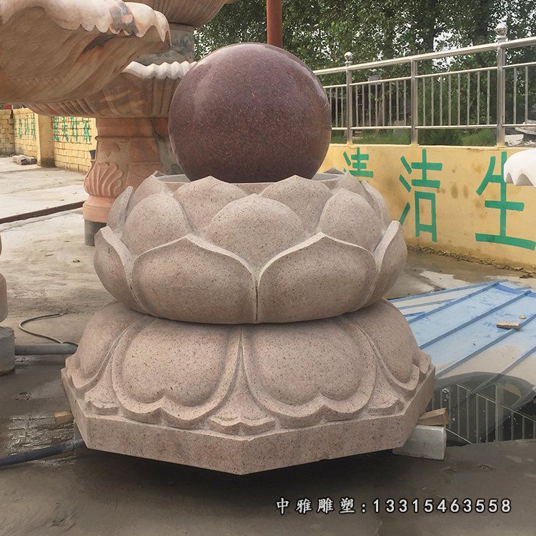 风水球石雕，公园景观石雕 (2)