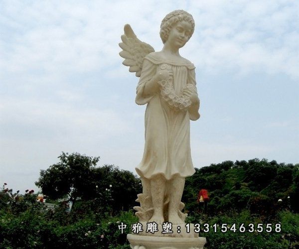 天使石雕，西方天使石雕
