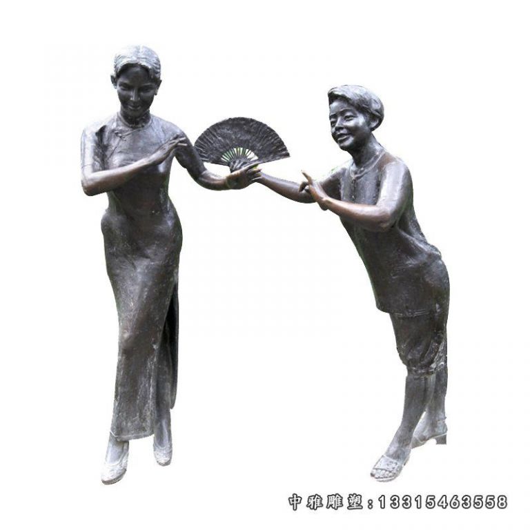 唱戏的现代人物铜雕