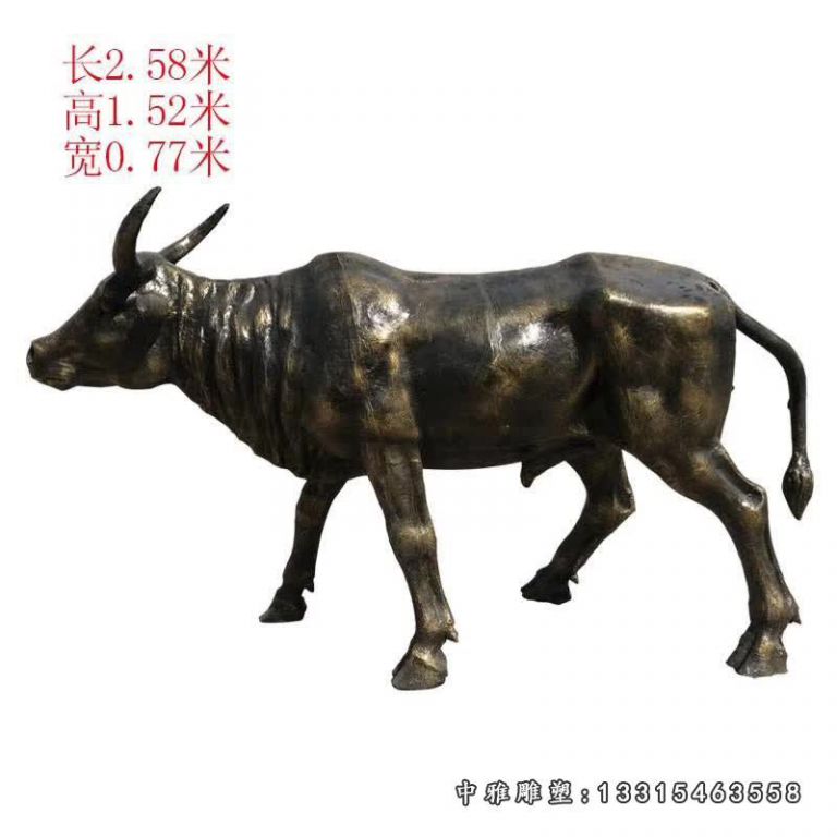 铜雕公园动物生肖牛雕塑