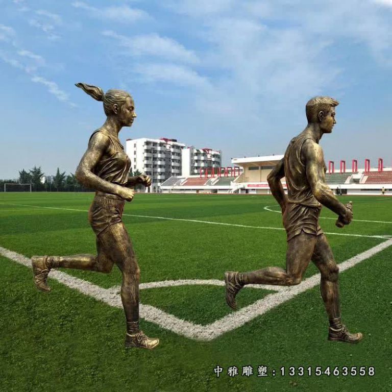 铜雕跑步运动人物雕像