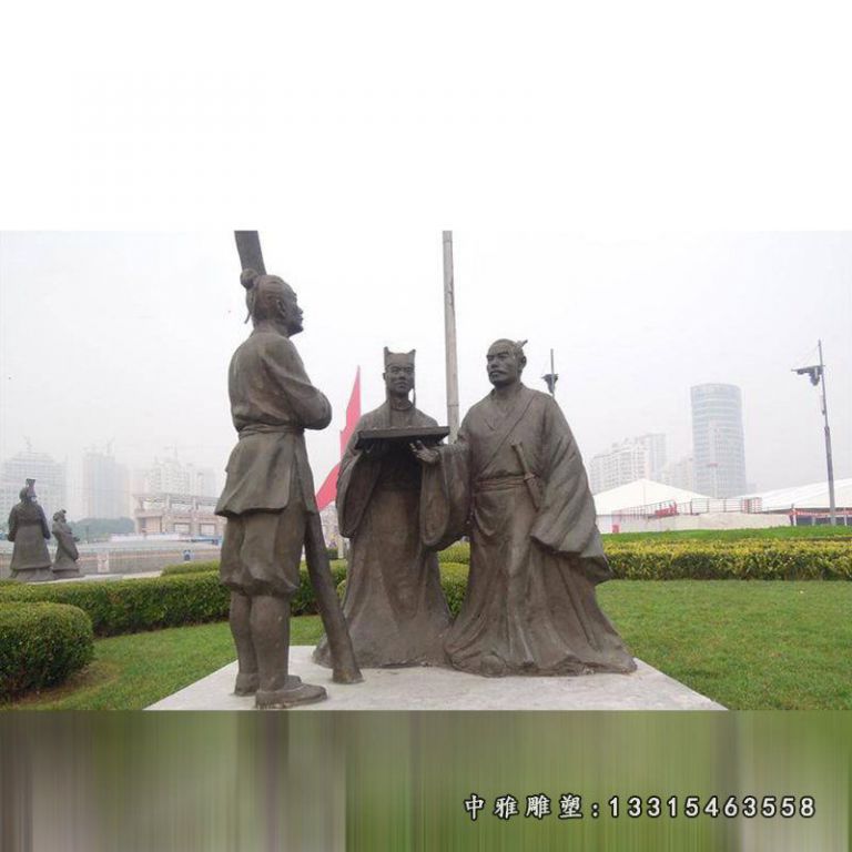 典故铜雕立木为信雕塑