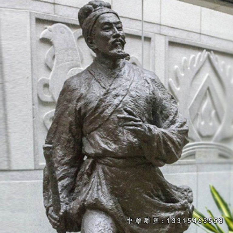 古代地理学家徐霞客铜雕