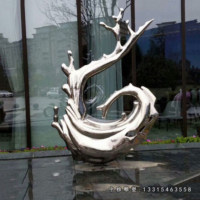 不锈钢海浪公园景观雕塑