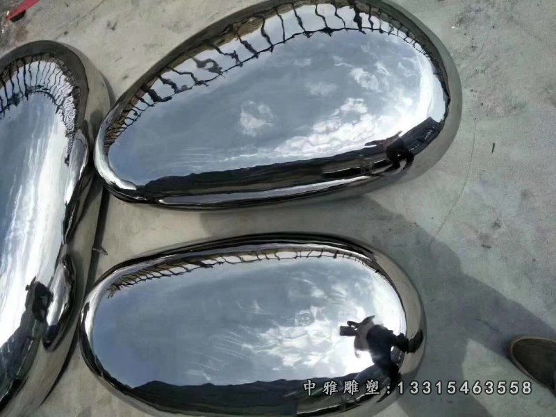 镜面水滴不锈钢坐凳雕塑