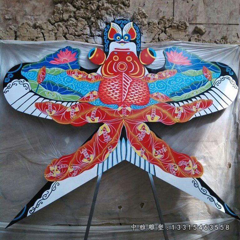 彩色不锈钢仿真风筝雕塑 公园景观雕塑 (4)