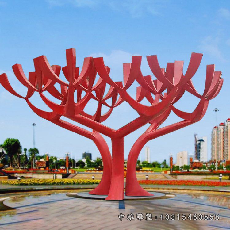 不锈钢广场大型景观树