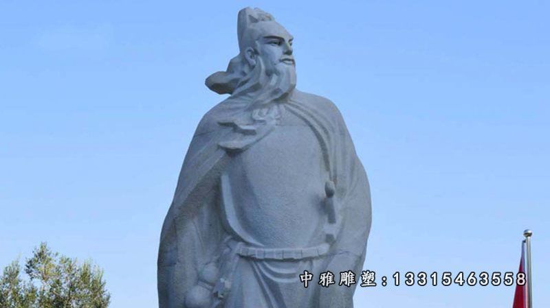 大型石雕李白人物