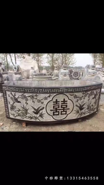 大理石喜字景观鱼缸