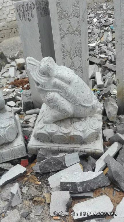 石雕金蟾，大理石招财金蟾