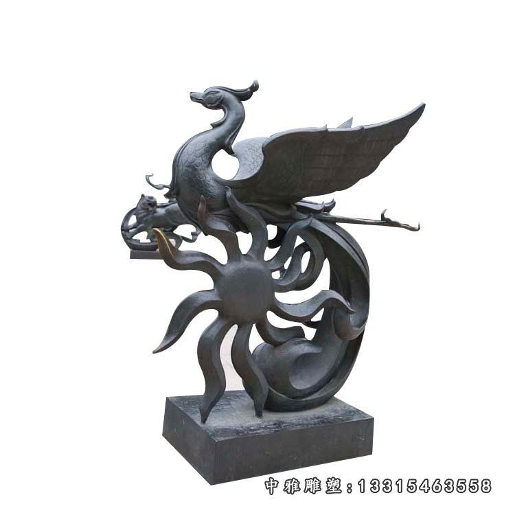 石雕孔雀 广场动物雕塑