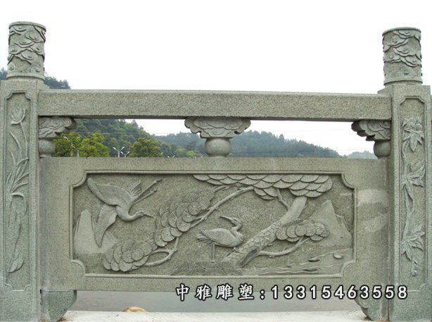 青石栏板，石头栏板雕塑