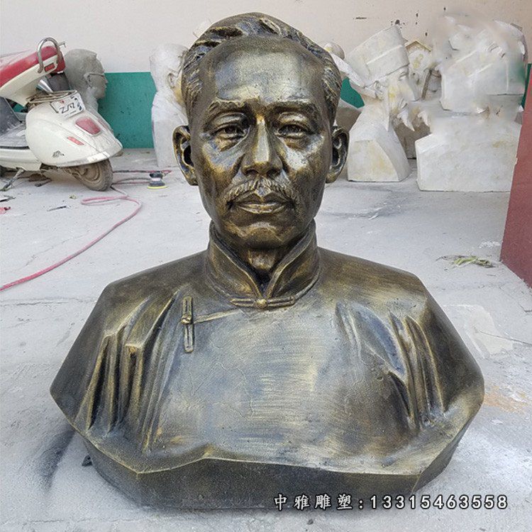 铜雕名人蔡元培胸像