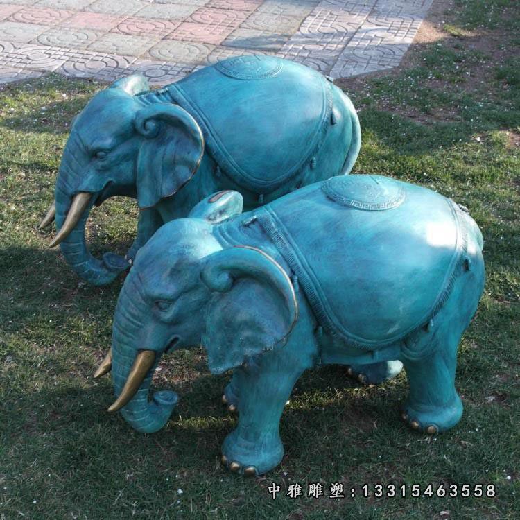 公园铜雕吉祥大象雕塑