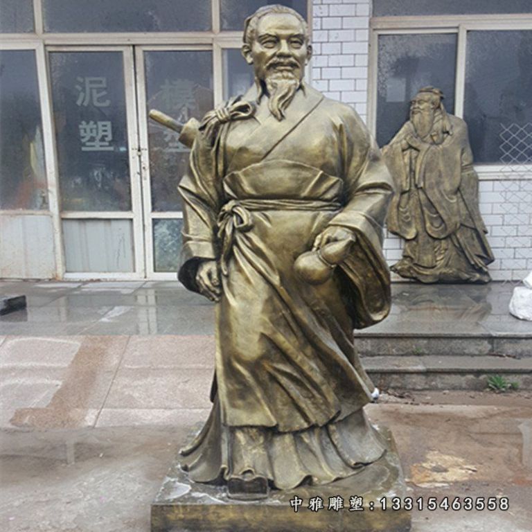 华佗铜雕，医学院古代名医铜雕 (5)