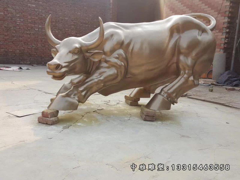 铜雕广场华尔街动物牛