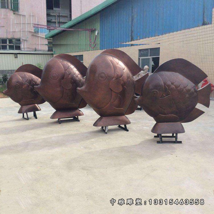 铜雕户外景观鱼雕塑摆件 (2)(1)