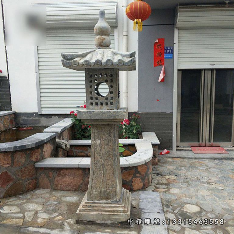 仿古石灯雕塑，园林景观石灯