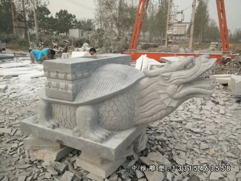 龙龟石雕，大理石神兽雕塑 (1)