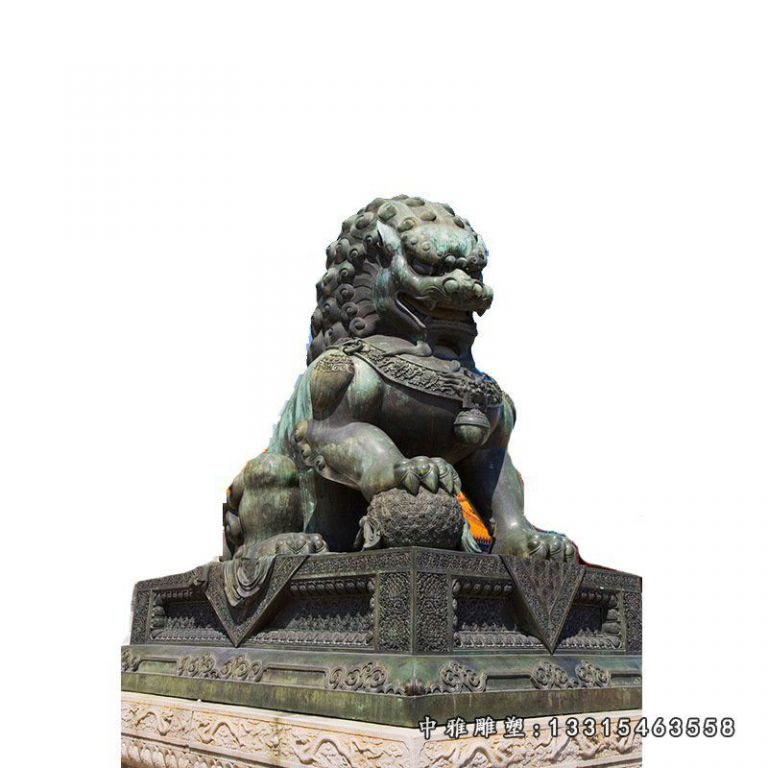 宅门狮子石雕摆件