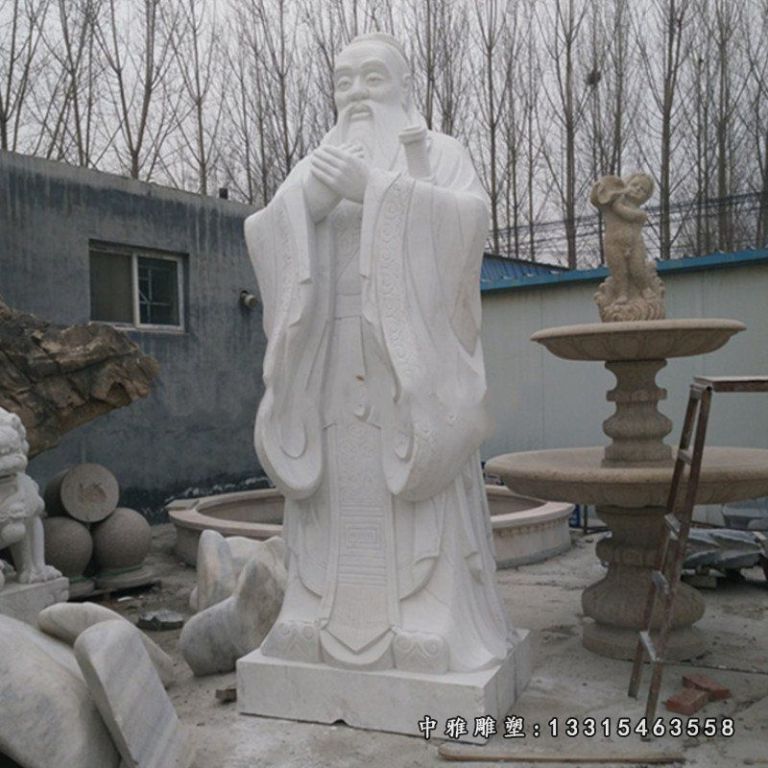 石雕孔子像，先师孔子雕塑 (2)