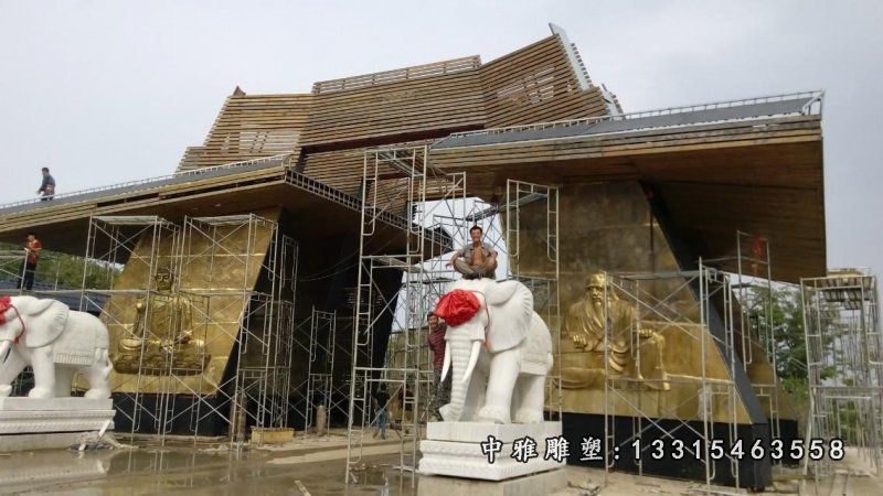 大象石雕，汉白玉大象雕塑 (32)