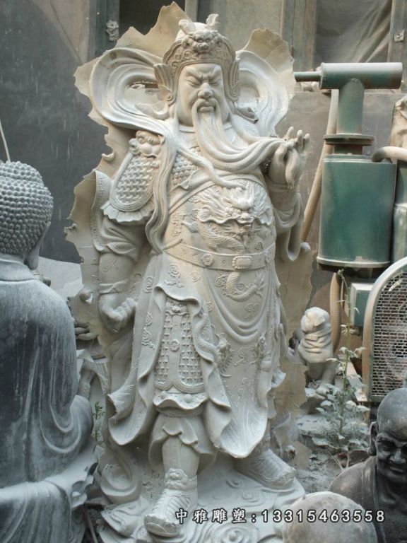 关公石雕，关帝石雕，关二爷石雕 (2)