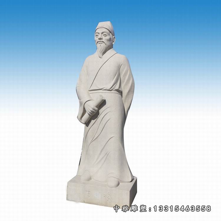 石雕名医华佗 大理石名人雕塑 (2)