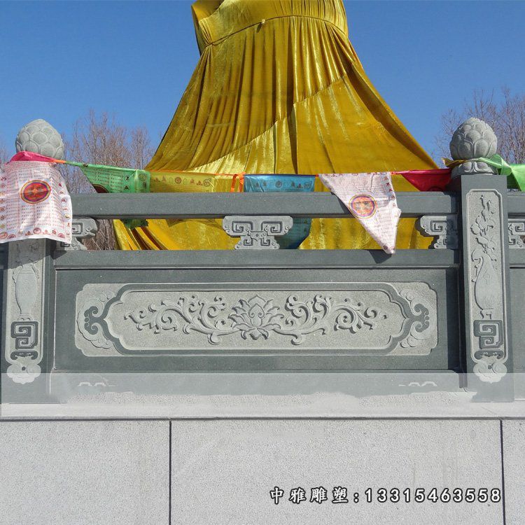 青石栏板雕塑，仿古石栏板