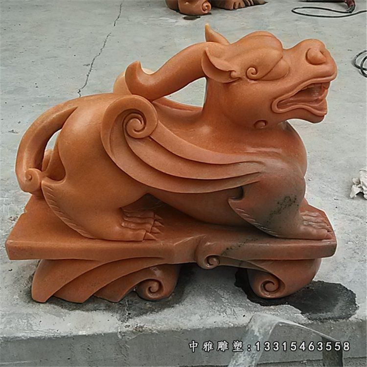 汉白玉狮子 石雕镇宅神兽雕塑 (5)