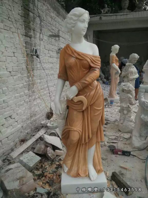 西方美女石雕，汉白玉西方人物雕塑 (14)