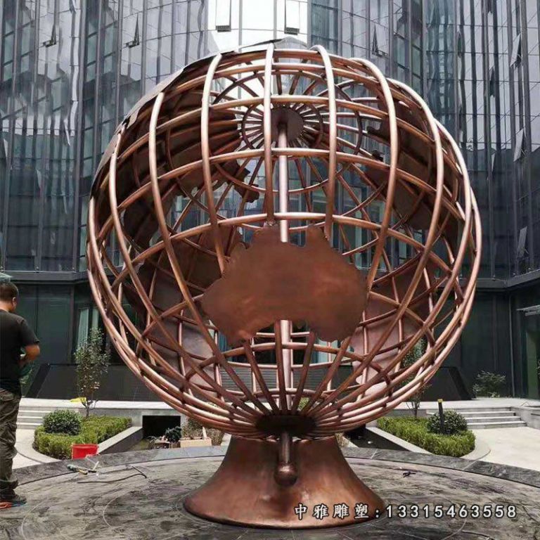 铜雕广场地球仪雕塑摆件 (1)