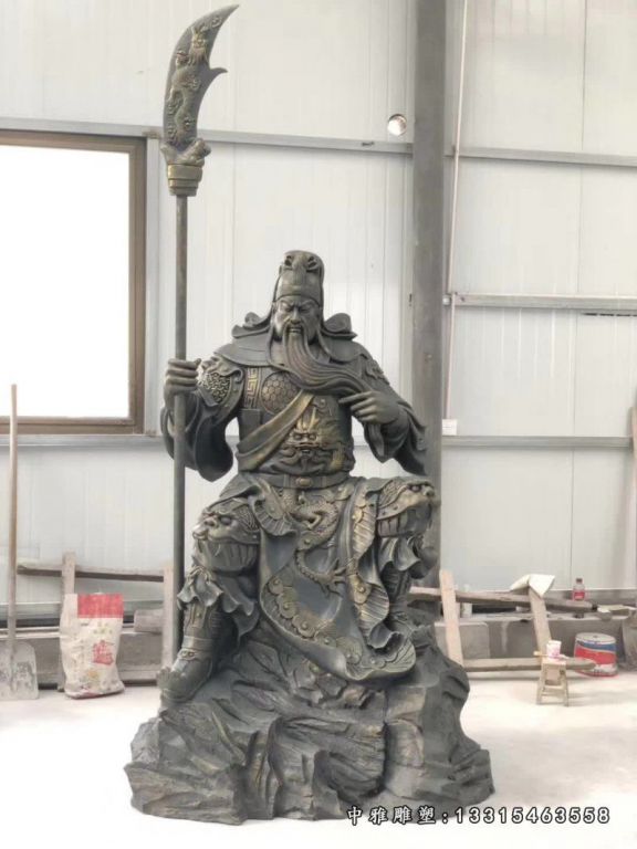 铸铜广场关羽人物雕塑 (2)