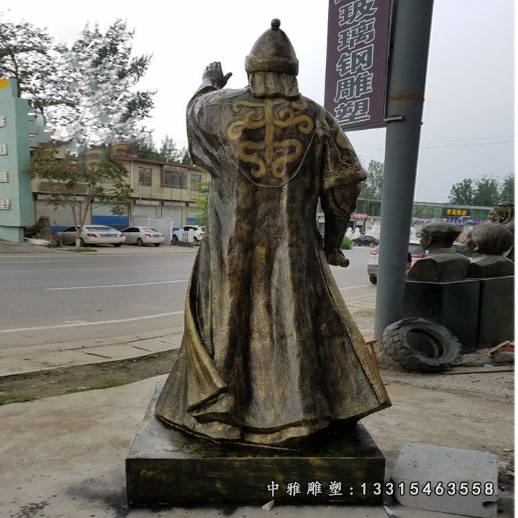 铜雕城市名人成吉思汗雕像