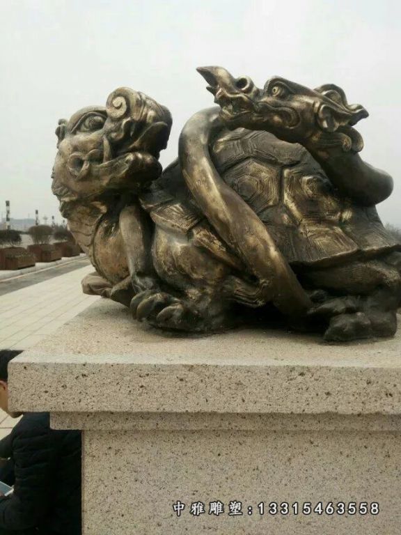 龙龟铜雕，铸铜龙龟雕塑 (7)