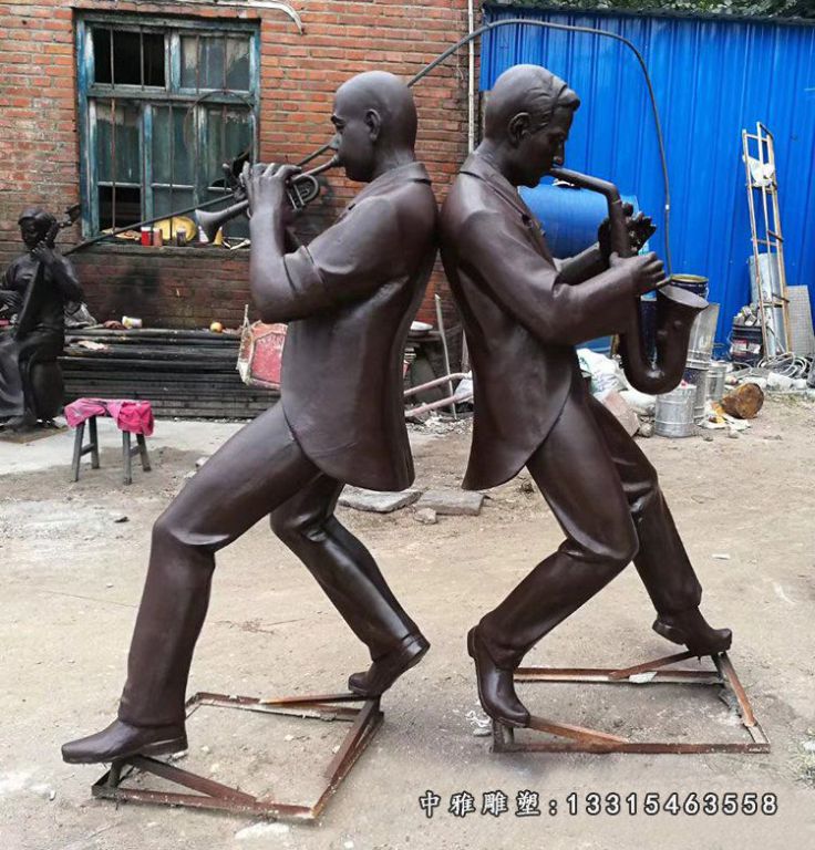 铜雕广场音乐人物雕像