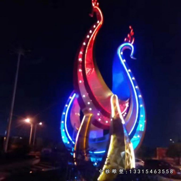 不锈钢城市彩色景观灯饰雕塑