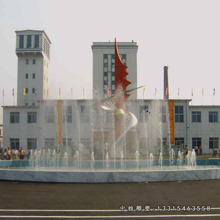 不锈钢喷泉雕塑，316不锈钢景观雕塑