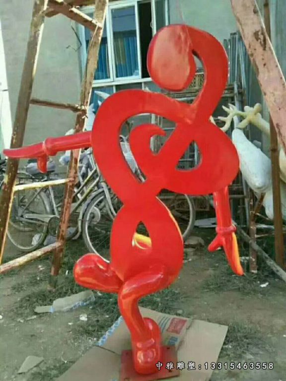 不锈钢广场造型音符抽象雕塑