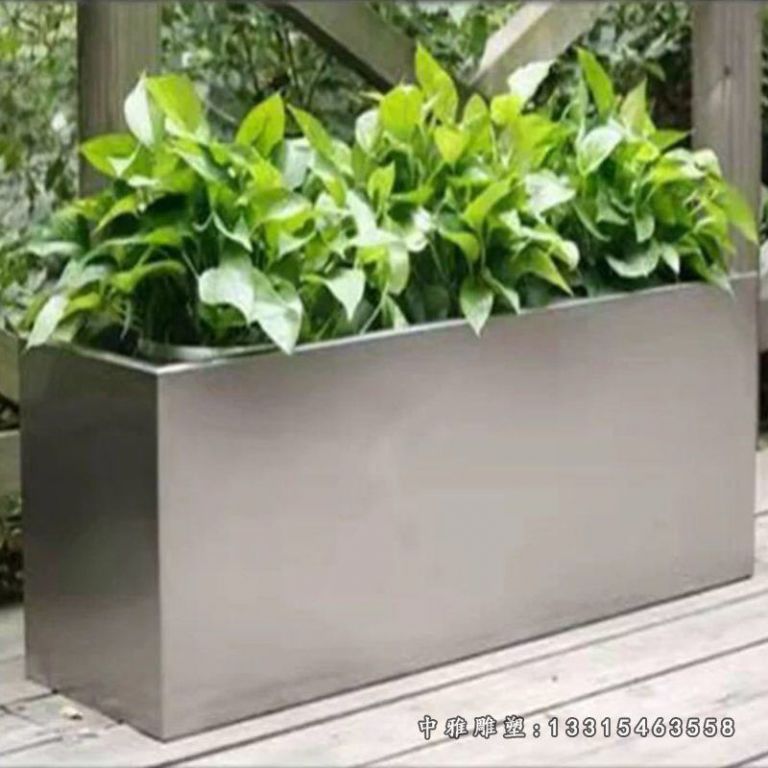 公园不锈钢花盆雕塑