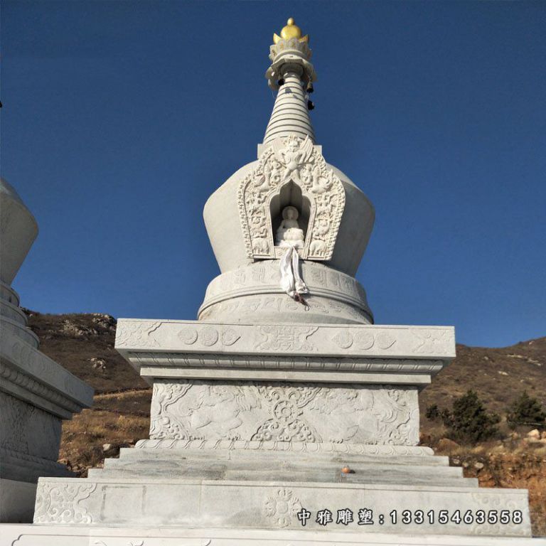 寺庙石雕白塔