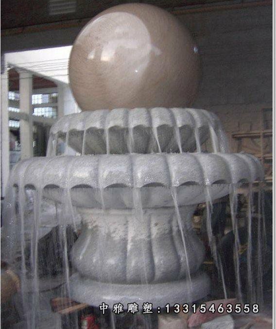 石雕公园风水球