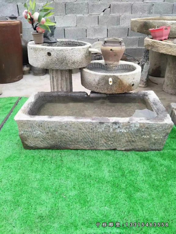 石雕庭院流水池